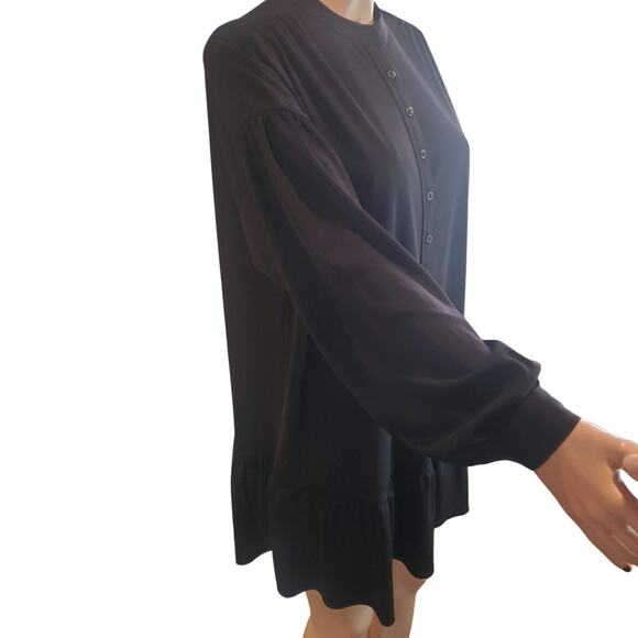 NEW Elizabeth & James Size S Oversized Drop Ruffle Waist Tunic Dress - Picture 3 of 9